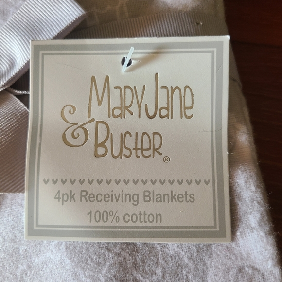Mary Jane & Buster 4pc Recieving Blankets - Picture 5 of 5